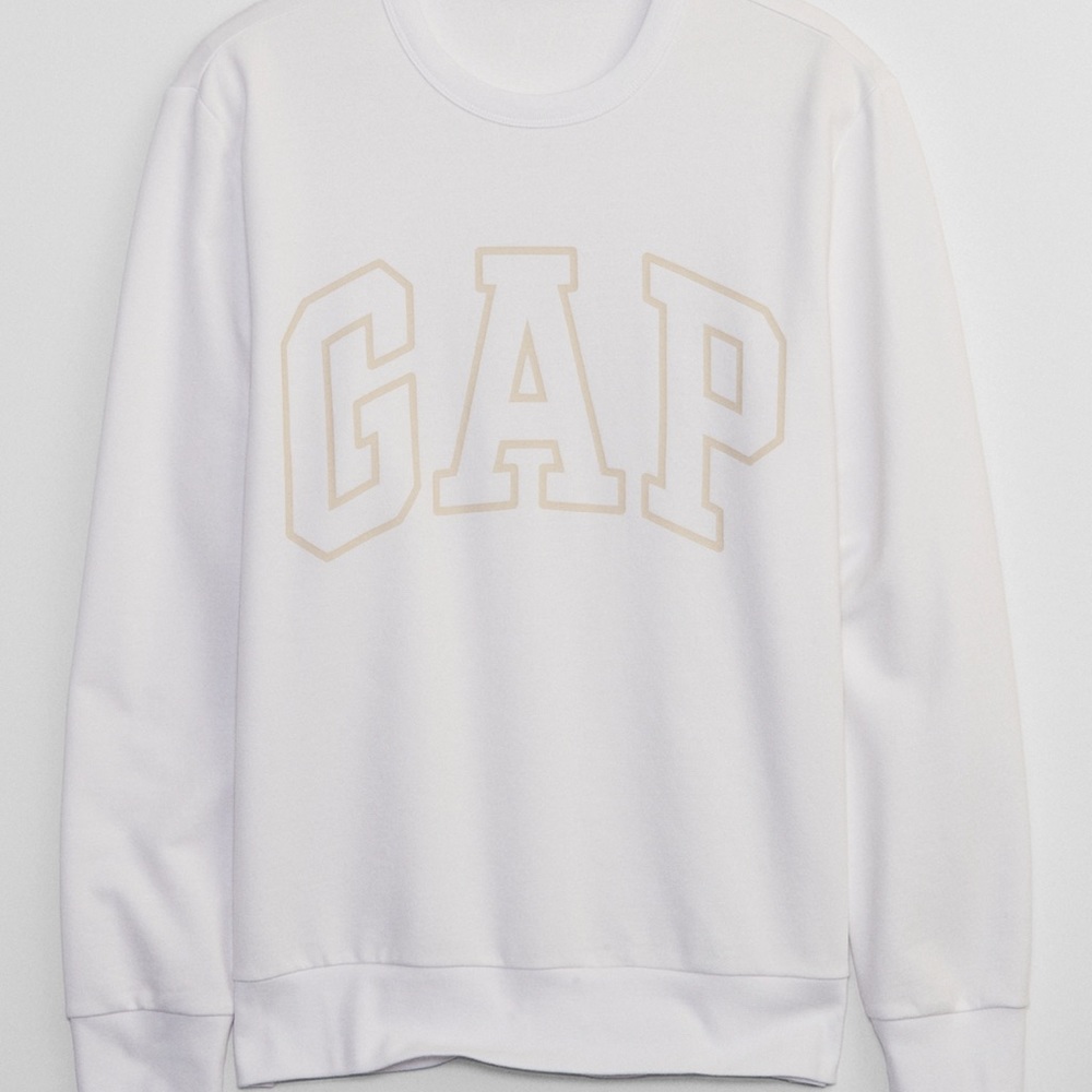 NWT Gap Logo Sweatshirt Color: Optic White SIZE LARGE